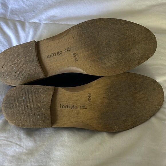 Indigo Rd Black Vegan Leather Flats Loafers Size 6.5 - Picture 7 of 8